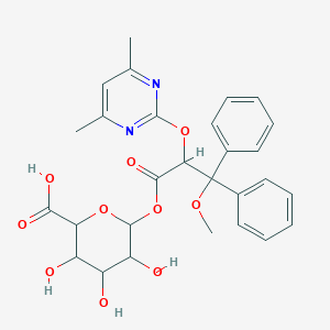 6-[2-(4,6-Dimethylpyrimidin-2-yl)oxy-3-methoxy-3,3-diphenylpropanoyl]oxy-3,4,5-trihydroxyoxane-2-carboxylic acid