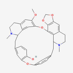 33-Methoxy-13,28-dimethyl-2,5,7,20-tetraoxa-13,28-diazaoctacyclo[25.6.2.216,19.13,10.121,25.04,8.031,35.014,39]nonatriaconta-1(33),3(39),4(8),9,16(38),17,19(37),21,23,25(36),31,34-dodecaen-22-ol