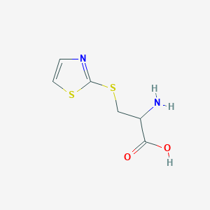 molecular formula C6H8N2O2S2 B12087967 S-(thiazol-2-yl)-L-cysteine 