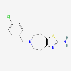 B1208806 2-Amino-6-(p-chlorobenzyl)-4H-5,6,7,8-tetrahydrothiazolo(5,4-d)azepine CAS No. 83718-64-3