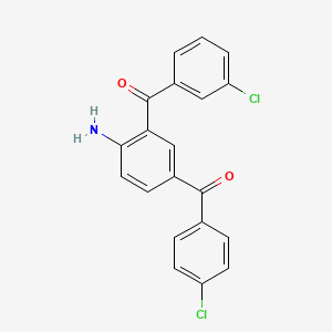 molecular formula C20H13Cl2NO2 B12088066 Methanone, [2-amino-5-(4-chlorobenzoyl)phenyl](3-chlorophenyl)- CAS No. 190898-78-3