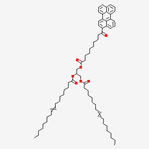 molecular formula C69H98O7 B1208808 [2-Octadec-9-enoyloxy-3-(10-oxo-10-perylen-3-yldecanoyl)oxypropyl] octadec-9-enoate 