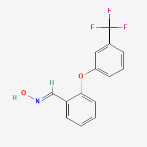 molecular formula C14H10F3NO2 B12088221 2-[3-(Trifluoromethyl)phenoxy]benzenecarbaldehyde oxime 