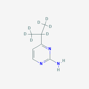 molecular formula C7H11N3 B12088232 2-Pyrimidinamine, 4-[1-(methyl-d3)ethyl-1,2,2,2-d4]- CAS No. 1185309-60-7