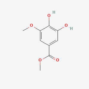 molecular formula C9H10O5 B1208855 甲基3,4-二羟基-5-甲氧基苯甲酸酯 CAS No. 3934-86-9