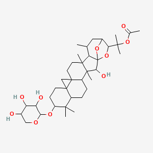 2-[2-Hydroxy-3,8,8,17,19-pentamethyl-9-(3,4,5-trihydroxyoxan-2-yl)oxy-23,24-dioxaheptacyclo[19.2.1.01,18.03,17.04,14.07,12.012,14]tetracosan-22-yl]propan-2-yl acetate