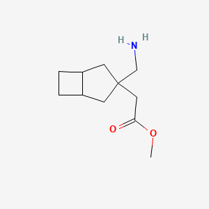 Bicyclo[3.2.0]heptane-3-acetic acid, 3-(aminomethyl)-, methyl ester, (1-alpha-,3-alpha-,5-alpha-)-(9CI)