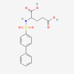 molecular formula C17H17NO6S B1208888 2-[(4-Phenylphenyl)sulfonylamino]pentanedioic acid 