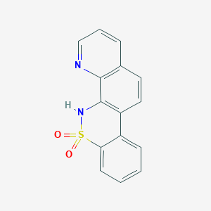 molecular formula C15H10N2O2S B1208894 5H-quinolino[8,7-c][1,2]benzothiazine 6,6-dioxide 