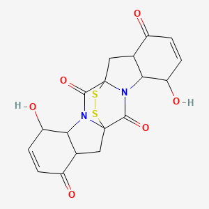 molecular formula C18H16N2O6S2 B1208910 Epicorazine A CAS No. 62256-05-7