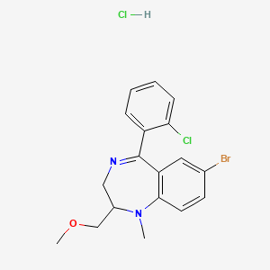 molecular formula C18H19BrCl2N2O B1208923 Metaclazepam hydrochloride CAS No. 61802-93-5