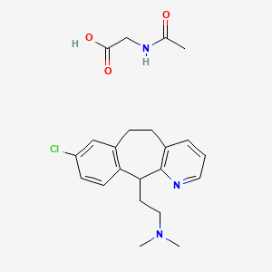 molecular formula C22H28ClN3O3 B1208931 Closiramine aceturate CAS No. 23256-09-9