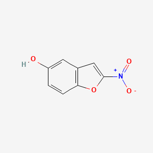 molecular formula C8H5NO4 B1208939 2-硝基-5-羟基苯并呋喃 CAS No. 40024-32-6