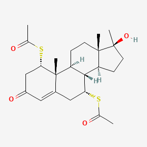 molecular formula C24H34O4S2 B1208949 Tiomesterone CAS No. 2205-73-4