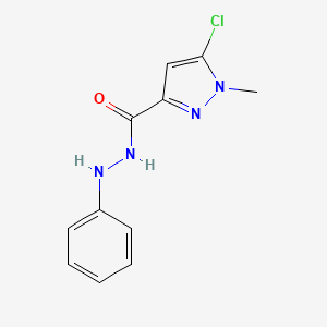 1H-Pyrazole-3-carboxylic acid, 5-chloro-1-methyl-, 2-phenylhydrazide