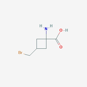 Cyclobutanecarboxylic acid, 1-amino-3-(bromomethyl)-, cis-(9CI)