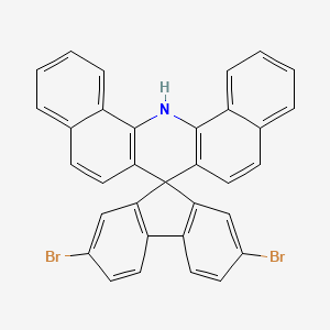 molecular formula C33H19Br2N B12089558 2',7'-Dibromospiro[2-azapentacyclo[12.8.0.03,12.04,9.017,22]docosa-1(14),3(12),4,6,8,10,15,17,19,21-decaene-13,9'-fluorene] 