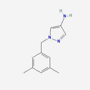 molecular formula C12H15N3 B12089571 1-(3,5-Dimethylbenzyl)-1h-pyrazol-4-amine 