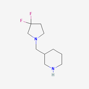 molecular formula C10H18F2N2 B12089586 3-[(3,3-Difluoropyrrolidin-1-yl)methyl]piperidine 