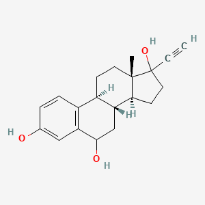 molecular formula C20H24O3 B1208960 19-Norpregna-1,3,5(10)-trien-20-yne-3,6,17-triol 