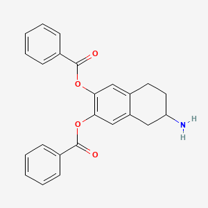 molecular formula C24H21NO4 B1208961 6-Amino-5,6,7,8-tetrahydronaphthalene-2,3-diyl dibenzoate CAS No. 70172-52-0
