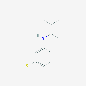 molecular formula C13H21NS B12089625 N-(3-Methylpentan-2-yl)-3-(methylsulfanyl)aniline 