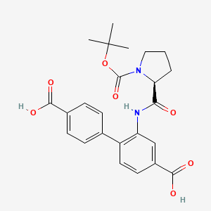 [1,1'-Biphenyl]-4,4'-dicarboxylic acid, 2-[[[(2S)-1-[(1,1-dimethylethoxy)carbonyl]-2-pyrrolidinyl]carbonyl]amino]-