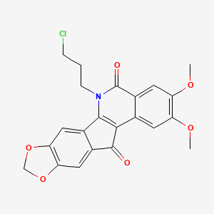 20-(3-chloropropyl)-15,16-dimethoxy-5,7-dioxa-20-azapentacyclo[10.8.0.02,10.04,8.013,18]icosa-1(12),2,4(8),9,13,15,17-heptaene-11,19-dione