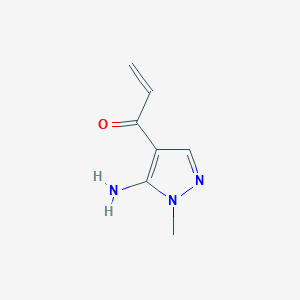 molecular formula C7H9N3O B12089715 1-(5-Amino-1-methyl-1H-pyrazol-4-YL)prop-2-EN-1-one 