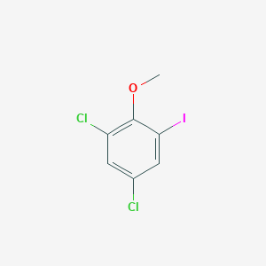 molecular formula C7H5Cl2IO B12089730 1,5-Dichloro-3-iodo-2-methoxybenzene CAS No. 60633-27-4