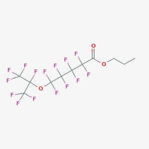 molecular formula C11H7F15O3 B12089743 Propyl 5-(heptafluoroisopropoxy)octafluoropentanoate 