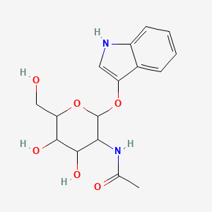 N-[4,5-dihydroxy-6-(hydroxymethyl)-2-(1H-indol-3-yloxy)oxan-3-yl]acetamide