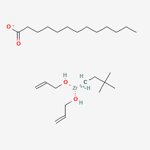 molecular formula C25H50O4Zr B12089783 Zirconium,[2,2-bis[(2-propen-1-yloxy-kO)methyl]-1-butanolato-kO]tris(neodecanoato-kO)- 