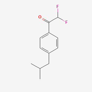 molecular formula C12H14F2O B12089823 2,2-Difluoro-1-(4-isobutyl-phenyl)-ethanone 