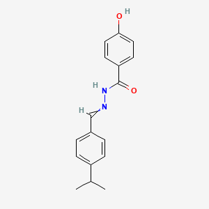 molecular formula C17H18N2O2 B1208999 4-hydroxy-N-[(4-propan-2-ylphenyl)methylideneamino]benzamide 