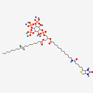 molecular formula C49H87N3Na4O24P4S B12090017 1-oleoyl-2-[12-biotinyl(aMinododecanoyl)]-sn-glycero-3-phosphoinositol-3,4,5-trisphosphate (sodiuM salt) 