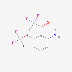 molecular formula C9H5F6NO2 B12090065 2'-Amino-2,2,2-trifluoro-6'-(trifluoromethoxy)acetophenone CAS No. 1448858-63-6