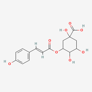 molecular formula C16H18O8 B12090068 (1R,3S,4R,5S)-1,3,4-Trihydroxy-5-[(E)-3-(4-hydroxyphenyl)prop-2-enoyl]oxy-cyclohexane-1-carboxylic acid 