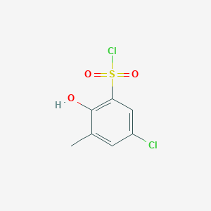 5-Chloro-2-hydroxy-3-methylbenzene-1-sulfonyl chloride