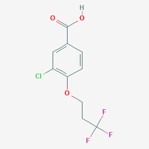 molecular formula C10H8ClF3O3 B12090081 3-Chloro-4-(3,3,3-trifluoropropoxy)benzoic acid 