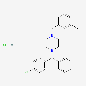 molecular formula C25H28Cl2N2 B1209014 Meclizine hydrochloride CAS No. 36236-67-6