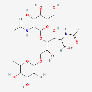 molecular formula C22H38N2O15 B12090178 GlcNAcbeta(1-4)[Fucalpha(1-6)]GlcNAc 