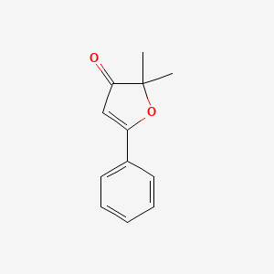 molecular formula C12H12O2 B1209018 3(2H)-Furanone, 2,2-dimethyl-5-phenyl- CAS No. 493-71-0