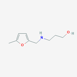 molecular formula C9H15NO2 B12090190 3-{[(5-Methylfuran-2-yl)methyl]amino}propan-1-ol 