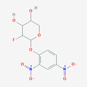 molecular formula C11H11FN2O8 B12090221 6-(2,4-Dinitrophenoxy)-5-fluorooxane-3,4-diol 