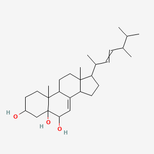 17-(5,6-Dimethylhept-3-en-2-yl)-10,13-dimethyl-1,2,3,4,6,9,11,12,14,15,16,17-dodecahydrocyclopenta[a]phenanthrene-3,5,6-triol