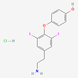 4-[4-(2-aminoethyl)-2,6-diiodophenoxy]phenol;hydrochloride