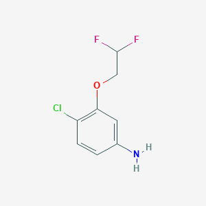 molecular formula C8H8ClF2NO B12090241 4-Chloro-3-(2,2-difluoroethoxy)aniline 