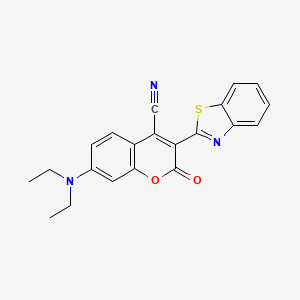 molecular formula C21H17N3O2S B1209025 3-(苯并噻唑-2-基)-7-(二乙氨基)-2-氧代-2H-1-苯并吡喃-4-腈 CAS No. 70546-25-7