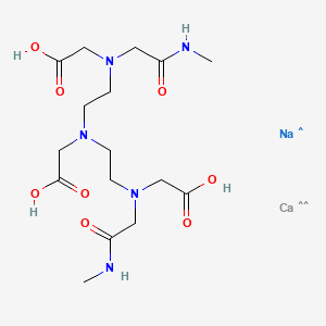 Calciate(1-), [5,8-bis(carboxymethyl)-11-[2-(methylamino)-2-oxoethyl]-3-oxo-2,5,8,11-tetraazatridecan-13-oato(3-)]-, sodium, hydrate (9CI)